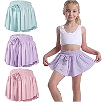 3 Pack Butterfly Flowy Shorts Skirts for Girls Tennis Cheer Stuff Athletic Preppy Running Sports Skirt for Teen Girls