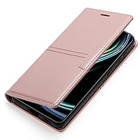 Wallet Case Compatible with Xiaomi Redmi Note 13 4G, Flip Cover Card Holder Magnetic Folio Case Kickstand for Redmi Note 13 4G (Rose Gold)