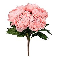 Artificial/Fake/Faux Flowers - Peony Pink 6PCS for Wedding, Home, Party, Restaurant (850916)