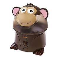 Adorables Ultrasonic Humidifiers for Bedroom and Baby Nursery, 1 Gallon Cool Mist Air Humidifier for Large Room or Kid's Room, Humidifier Filters Optional, Monkey