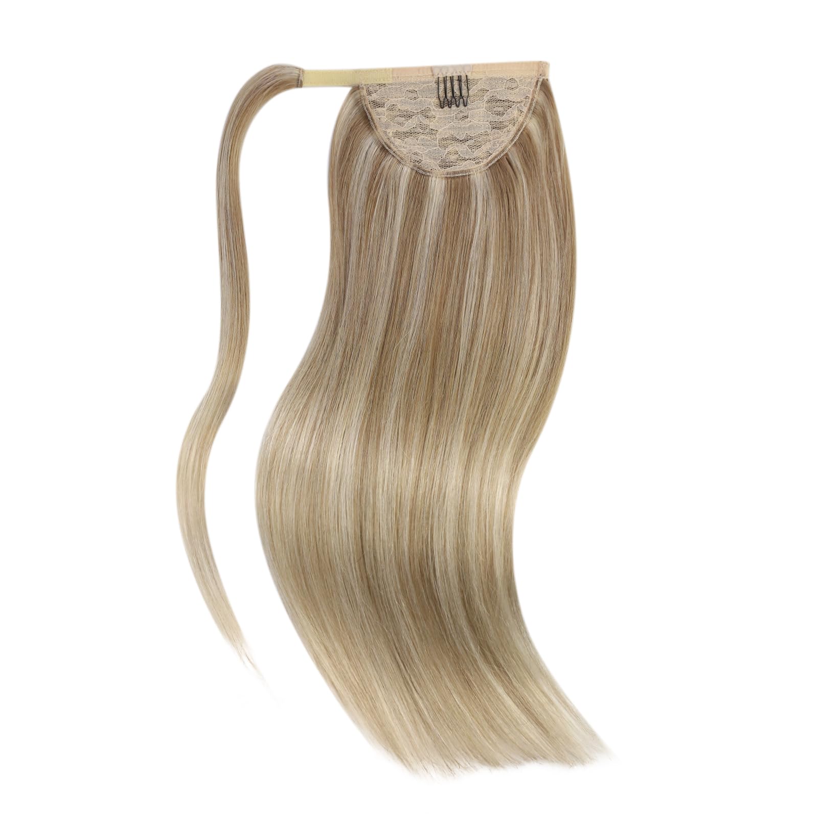 [Sunny and Ve Sunny] Wire Hair Extensions and Human Hair Ponytail Blonde 160G