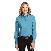 Port Authority Ladies Long Sleeve Easy Care Shirt, Maui Blue, 6XL