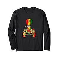 Gaming gamer console game over Juneteenth 1865 Black America Long Sleeve T-Shirt