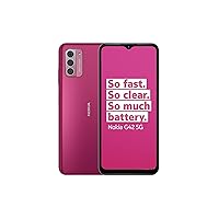 Nokia G42 5G 6.56” HD+ Smartphone Featuring Triple rear 50MP AI camera, 6GB/128GB Storage, 3-day battery life, Android 13, OZO 3D audio capture, QuickFix repairability and Dual SIM - Pink