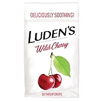 Luden's Sore Throat Drops, For Minor Sore Throat Relief, Wild Cherry, 30 Count