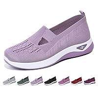 Women's Orthopedic Breathable Soft Shoes Go Walking Slip On Shoes Slip in Sneakers Arch Support