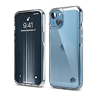 elago Urban Clear Compatible with iPhone 13 Case 6.1 Inch, Shockproof Protective Cover, Anti-Yellowing, Aesthetic Light Refracting Design, Stripped Pattern, Ergonomic Smooth Grip, Premium TPU