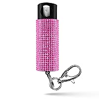 Guard Dog Security Bling it On Pepper Spray, Keychain with Safety Twist Top, Maximum Police Strength OC Spray, 16 Feet Range