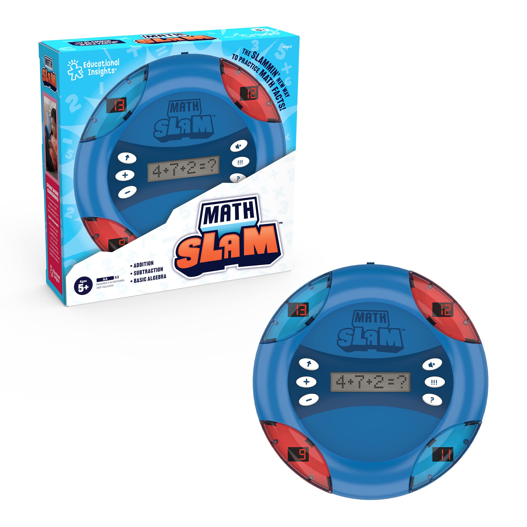 Educational Insights Math Slam Electronic Math Game, Handheld Electronic Math Toy, Ages 5+