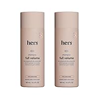 Hers Full Volume Shampoo 2 Pack - Volumizing Shampoo for Women - Soft Cedar & Citron - Women's Natural Shampoo Adds Volume, Shine & Bounce - 2 x 6.4 fl oz