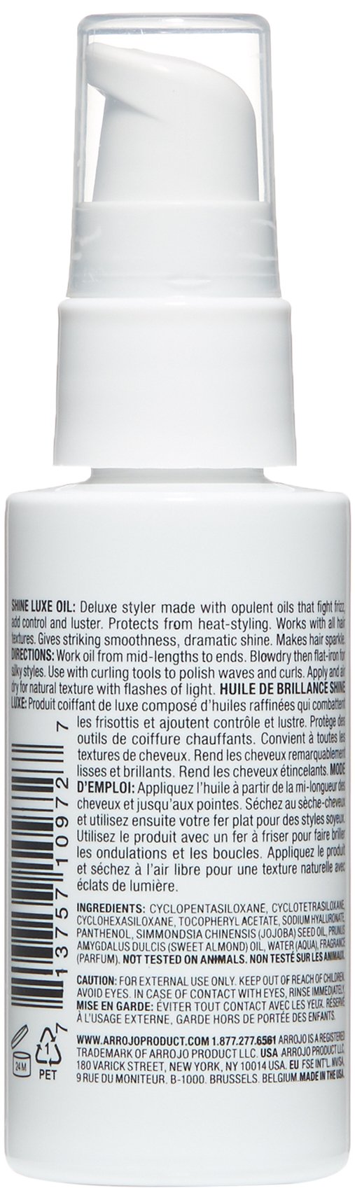 ARROJO Shine Luxe Hair Oil – Versatile Oil For Hair To Add Control, Shine - Luster – Oil Heat Protectant For Hair – Anti Frizz Hair Products For Smooth Hair – Hair Oils For All Hair Types (1.7 Oz)