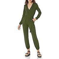 Amazon Essentials Women's Knit Surplice Jumpsuit (Available in Plus Size)
