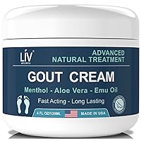 Gout Cream for Joint Flare-Ups, Tendon, Muscle Aches - Fast Acting, Long Lasting Relief Rub - Made in USA - 4oz