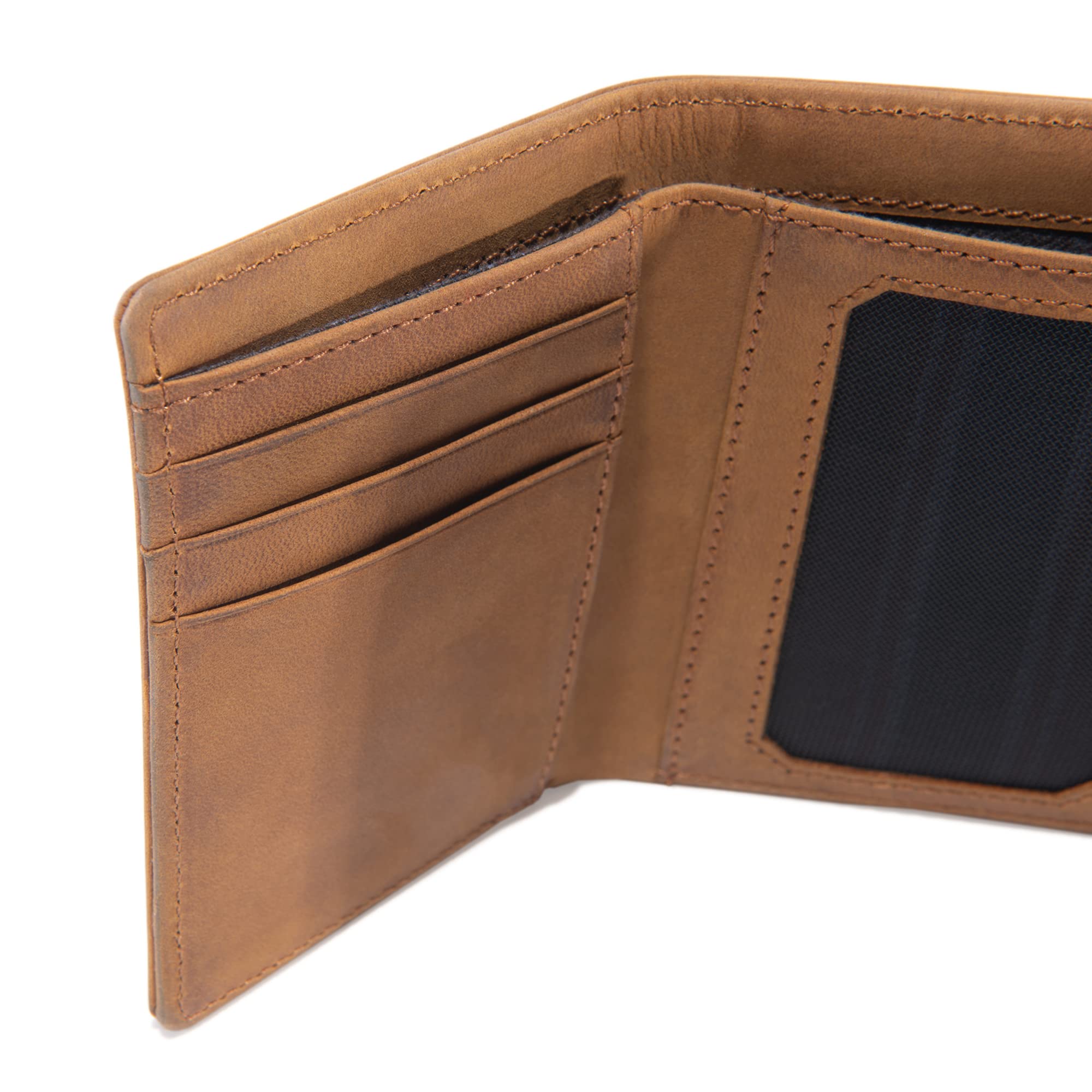 Carhartt Men's Trifold, Durable Wallets, Available in Leather and Canvas Styles