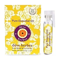 Deve Herbes Pure Peppermint Essential Oil (Mentha piperita) Steam Distilled 2ml (0.06 oz)