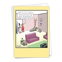 NobleWorks - Funny Cartoon Mother's Day Card - Comic Humor, Mom Notecard with Envelope - Room Looks Divine 0083