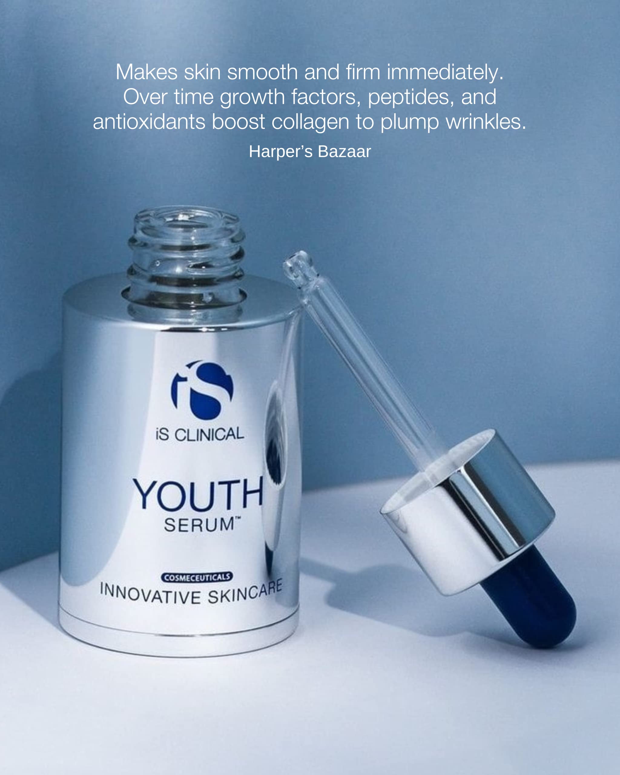 iS CLINICAL Youth Serum, Anti-Aging Serum, Collagen serum for face; Hydrating & Brightening Serum for fine lines and wrinkles