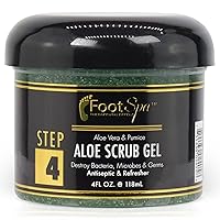 FOOT SPA - Exfoliating Scrub Gel, 4 Oz - Manicure, Pedicure and Body Exfoliator Infused with Aloe Vera and Salicylic Acid - Glow, Polish, Smooth and Moisture Skin - Body, Hand and Foot
