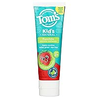 Tom's of Maine Natural Kid's Fluoride Toothpaste, Silly Strawberry, 5.1 oz. (back in original formula)