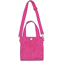 Corduroy Crossbody Bag Mini Tote Purse for Women Casual Ribbed Shoulder Messenger Bag Hobo Small Satchel Handbag