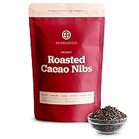 Sun Bay Foods Roasted Cacao Nibs Organic - 1 lb Bag of Non-GMO Vegan Unsweetened Cocoa Nibs from Peru - Free of Gluten, Dairy, and Soy