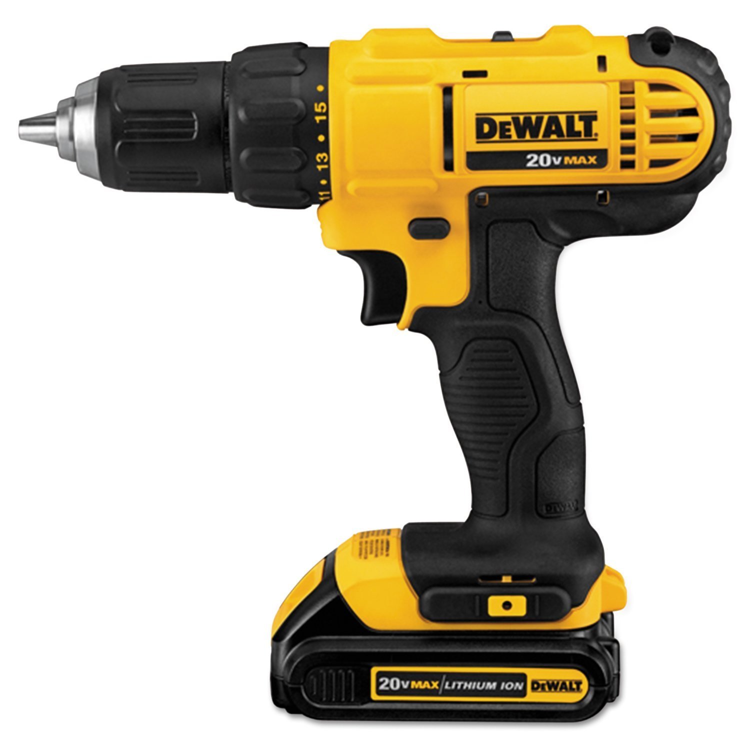 Dewalt DCD771C2 20V MAX Cordless Lithium-Ion 1/2 inch Compact Drill Driver Kit with IMPACT READY FlexTorq Screw Driving Set, 40-Piece