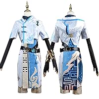 Game Chongyun Cosplay Costume Hoodie Cloak Suit Dress Coat Pants Halloween Outfit Cheongsam Uniform with Accessories