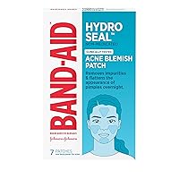 Band-Aid Brand Hydro Seal Acne Patches for Face, Non-Medicated Acne Blemish Patch Absorbs Fluids & Provides a Protective Healing Environment for Pimples, 7 Patches