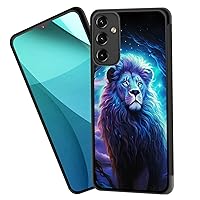 for Galaxy A23 5G Case,Tire Anti-Skid Edges Cute Design Shockproof Bumper Full Protection Black Back Cover for Samsung Galaxy A23 5G / 4G,Fantasy Lion