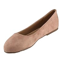 Women's Fannie-01 Faux Suede Round-Toe Cushioned Flats