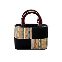 Sarasa tb-2 Ryuson Art Woven Fabric, High Class Kimono Bag, Wooden Handbag, Handbag,