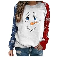 Sweatshirts For Women Long Sleeve Crew Neck Tops Xmas Casual Graphic Pullover 2023 Fashion Daily Clothes
