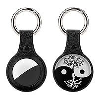 Tree of Life Yin Yang TPU Case for AirTag with Keychain Protective Cover Air Tag Finder Tracker Accessories Holder for Keys Backpack Pets Luggage