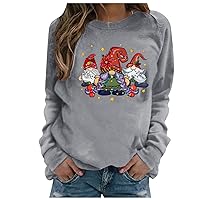 Womens Christmas Fleece Sweater Snowflakes Turtleneck Long Sleeve Jumper Midi Loose Pullover Sweater
