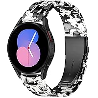 Resin Bands Compatible with Samsung Galaxy Watch 6 5 40mm 44mm/Pro 45mm,Galaxy Watch 4 40mm 44mm,Galaxy Active 2 40mm 44mm,20mm Band for Galaxy Watch 6 4 Classic 42mm 43mm 46mm 47mm Watch 3 41mm Women