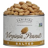 FERIDIES Super Extra Large Salted Virginia Peanuts - 18oz Can