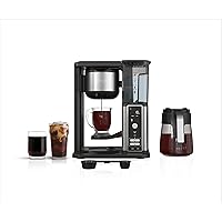 Ninja CM371 Hot & Iced XL Coffee Maker with Rapid Cold Brew, 4 Brew Styles, 8 Sizes Small Cup to Travel Mug, Single-Serve Coffee Brewer, 12-Cup Carafe, Permanent Filter, Removable Reservoir, Black