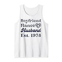 Boyfriend Fiance Husband Shirt Est 1978 Wedding Anniversary Tank Top