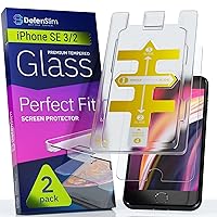 iPhone SE 2 / SE 3 (2020/2022) Screen Protector [2-Pack] with Easy Auto-Align Install Kit - Tempered Glass for iPhone SE 3rd & 2nd generation (4,7