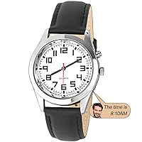 Talking Watches for The Blind Men, One-Touch Chime, Clearly and Loudly Display The Time, Date, Best Gift for Blind People Visually Impaired The Elderly Parents