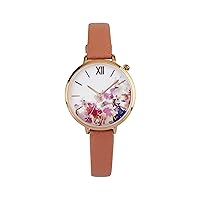 Eton Fashion Watch, Floral Print Dial, Blush Faux Leather - 3292L-RMBL
