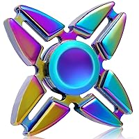 SCIONE Fidget Spinner Metal Stainless Steel Bearing 3-5 Min High Speed Stress Relief Spinner ADHD Anxiety Toys for Adult Kid Autism Fidget Best Hand Toy Focus Fidgeting Darts 