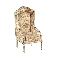 Melody Jane Dolls Houses Dollhouse Medieval Porter's Chair Hooded Gold JBM Hall Living Room Furniture