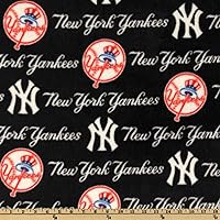 MLB Fleece New York Yankees Blue/Red/White, Fabric by the Yard
