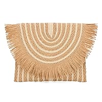 Oweisong Fringe Straw Clutch Purses for Women Summer Beach Handbag Woven Raffia Bag Causal Vacation Envelope Wallets