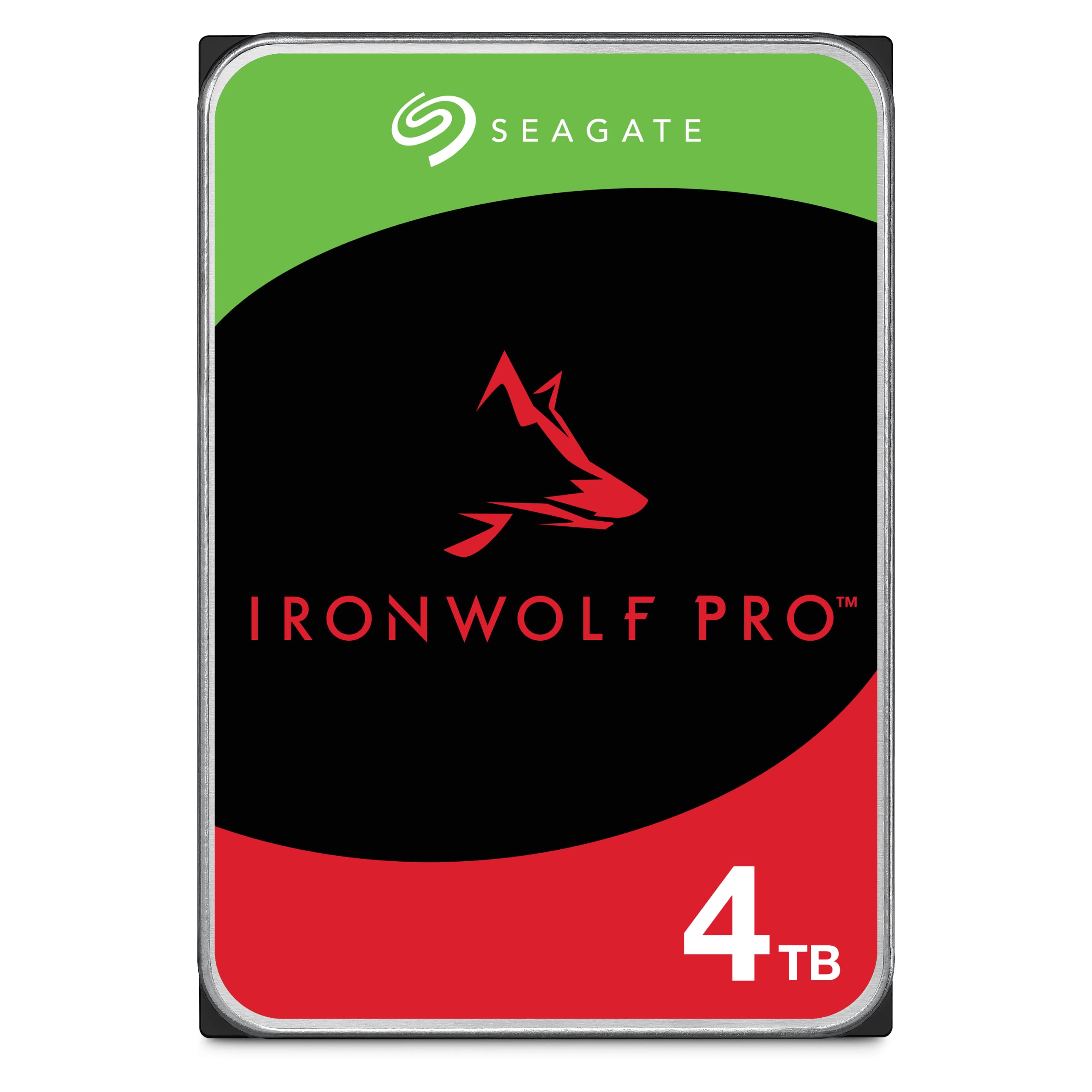 Seagate IronWolf Pro 4TB Enterprise NAS Internal HDD Hard Drive – CMR 3.5 Inch SATA 6Gb/s 7200 RPM 256MB Cache for RAID Network Attached Storage, Rescue Services - FFP (ST4000NTZ01)