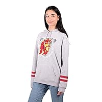 Ultra Game NCAA Womens Soft Fleece Pullover Hoodie Sweatshirt with Varsity Stripe