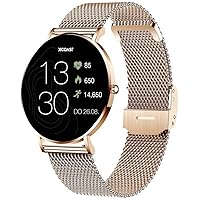 XCOAST Siona 2 Women's Smartwatch 1.3 Inch iOS + Android Rose Gold Milanese Latest Generation Blood Oxygen Meter Waterproof Ultra Flat Pulse Blood Pressure Brilliant Colours AMOLED