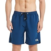 BALCONY & FALCON Men's Drawstring Swim Trunks Quick Dry Board Shorts for Swimming, Surfing, Running, Gym, Workout, Casual