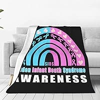 Sudden Infant Death Syndrome SIDS Awareness Rainbow Throw Blanket 60
